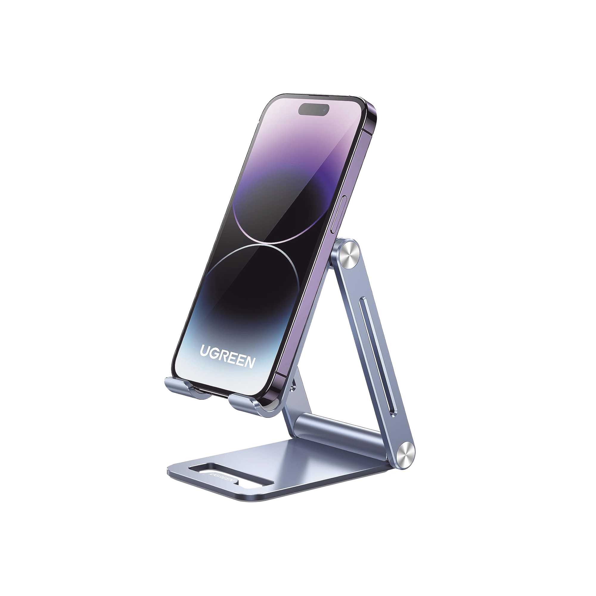 Soporte para Teléfono Celular de Aluminio / Angulo Ajustable / Amplia Compatibilidad con dispositivos de 4.7'' a 7.9'' / Antideslizante / Antiarañazos / Plegable / Color Azul Soporte para Teléfono Celular de Aluminio / Angulo Ajustable / Amplia Compatibilidad con dispositivos de 4.7'' a 7.9'' / Antideslizante / Antiarañazos / Plegable / Color Azul